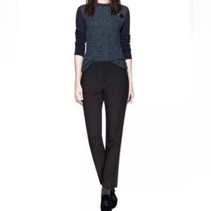 Tory Burch Tobie Wool Blend Tweed Stripe Dress Pants Womens Size 10